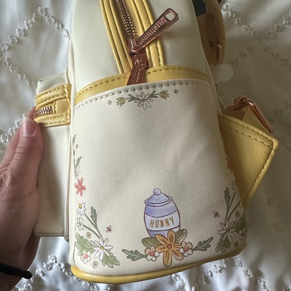 Loungefly Disney Winnie the Pooh  Cream and Yellow Kids Backpack - Picture 7 of 7